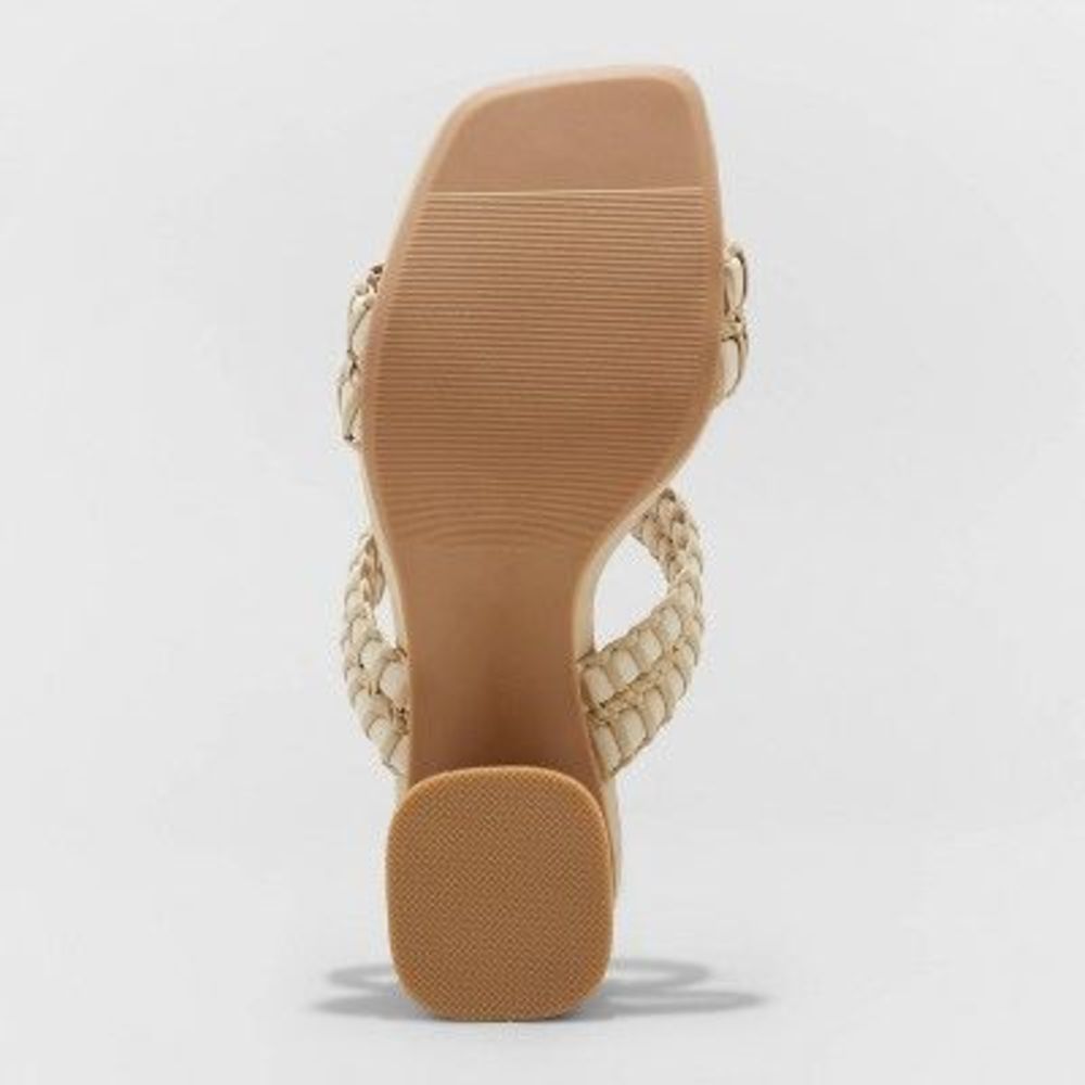 Women's Nikola Mule Heels - Universal Thread Cream 8 - Picture 3 of 3